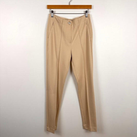 Olsen Pia Pleated Trouser Pant Good Vibes Light Beige Womens Size 6 NWT